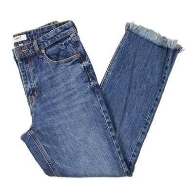 

Джинсы прямого кроя OAT New York Womens Navy с бахромой и бахромой прямого кроя  BHFO 3899, Heritage blue dark, P0019TN
