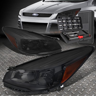 ДЛЯ 13-16 FORD ESCAPE ДЫМЧАТЫЙ КОРПУС, ЯНТАРНЫЕ УГЛОВЫЕ ФАРЫ ГОЛОВНОГО СВЕТА + НАБОР ИНСТРУМЕНТОВ