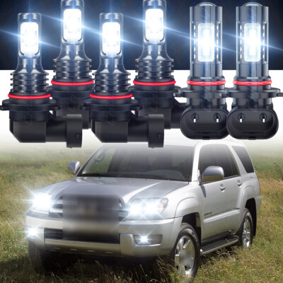 Para Fit 2003 2004 2005 Toyota 4Runner Faros LED Hi/Lo+Kit de luces antiniebla