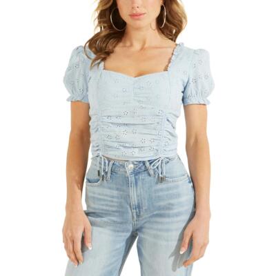 

Guess Женская рубашка с укороченным топом и люверсами BHFO 7895, Best coast blue