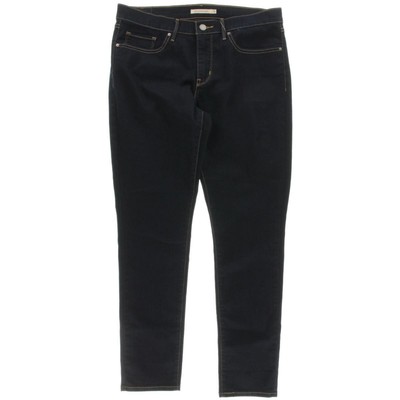 Женские синие джинсовые джинсы-скинни средней посадки Levis Womens 32 14 BHFO 8808