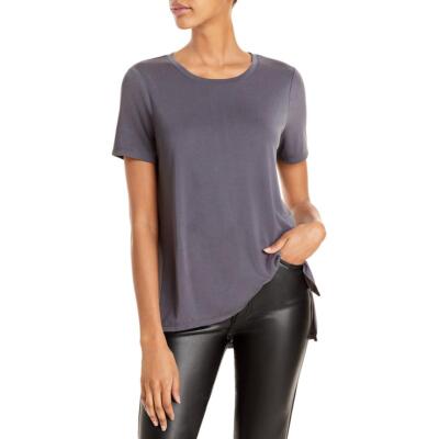 

Женская серая футболка с высоким вырезом и круглым вырезом Aqua  BHFO 4736, Slate