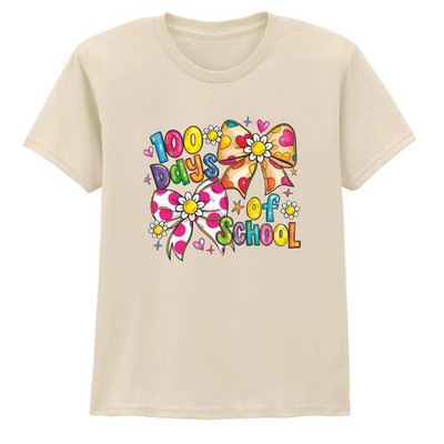 100 Days Of School Mädchen T-Shirt Schleifen Gänseblümchen Geschenk für...
