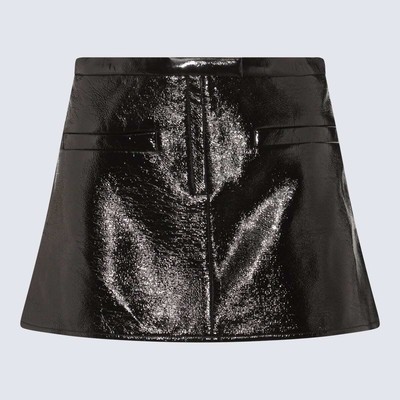 Pre-owned Courrèges Black Vynil Mini Skirt