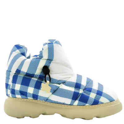 Pre-owned Burberry Check Pillow Drawstring Boots In Check Description