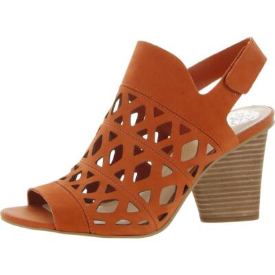 

Vince Camuto Женские коричневые замшевые туфли на каблуке с открытым носком Deverly 10, средние (B,M) BHFO 8057, Candied yam/elko nubuck, Deverly
