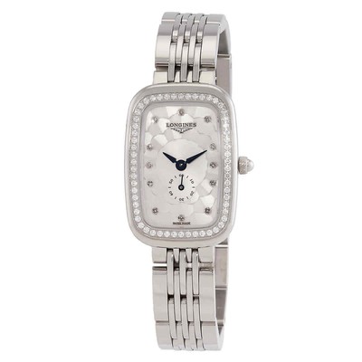 Pre-owned Longines Equestrian Quartz Diamond Silver Dial Ladies Watch L6.141.0.77.6