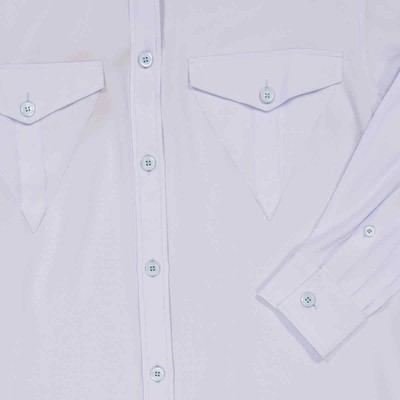 BURBERRY BURBERRY PALE BLUE IREM SILK CREPE DE CHINE LOGO DETAIL OVERSIZED SHIRT, BRAND