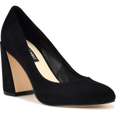 Женские туфли Nine West Yunip из черной замши на блочном каблуке 9 среднего размера (B,M) BHFO 7776