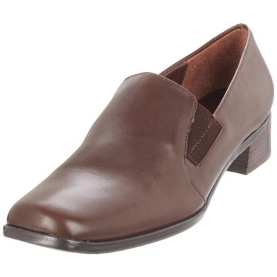 Женские мокасины Trotters из пепельно-коричневой кожи на каблуке 9,5 см, узкие (S) BHFO 5057
