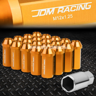 JDM АЛЮМИНИЕВЫЙ КОРПУС ЗАКРЫТОГО ТИПА НЕБЕСНО-ГОЛУБОГО ЦВЕТА С 20 ГАЙКАМИ + КЛЮЧ M12X1.25 ДИАМЕТРОМ 25 ММ / ВЫСОТОЙ 50 ММ