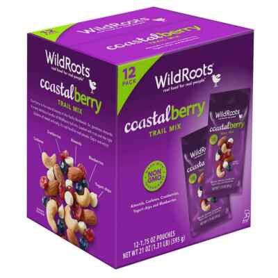 WildRoots Trail Mix Coastal Berry Blend 1.75 oz, 12-count = One Box
