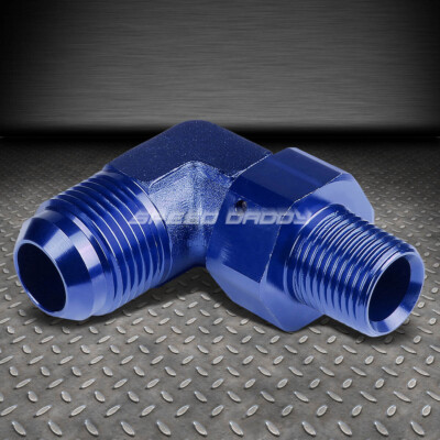10AN AN10 AN-10 90-ГРАДУСНЫЙ ШТЕКЕРНЫЙ ПЕРЕХОДНИК ДЛЯ АНОДИРОВАНИЯ СИНЕГО АЛЮМИНИЯ NPT 3/8 AN-10