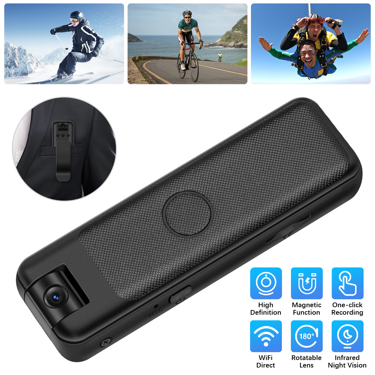Mini WIFI Body Camera Video Recorder Camera Motion Activated Nanny Small Cam 32G