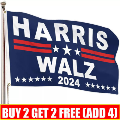 3x5 Ft Kamala Harris Waltz 2024 For President Flags Indoor Outdoor Walz Flag-US