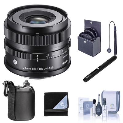 Sigma 24mm f/3.5 DG DN Contemporary Lens for L Mount with Free Accessory Bundle