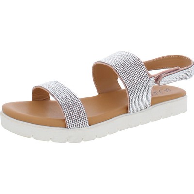 

Женские сандалии Wild Pair Sallee Silver Flatform 9.5 Medium (B,M) BHFO 2092, Silver bling