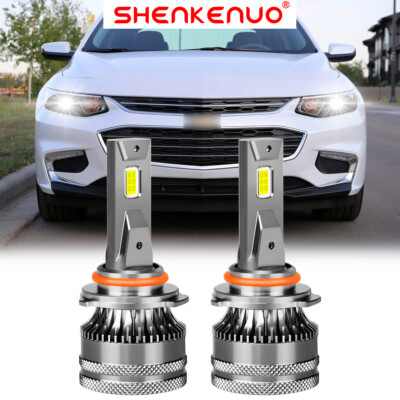 For Chevy Malibu 2016 2017 2018 2X 6000k LED Headlights Bulbs High/Low Beam V15