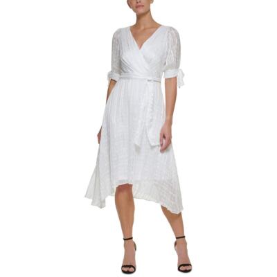 

Женское прозрачное платье-футляр миди с рукавами до локтя DKNY BHFO 2736, Цвет слоновой кости