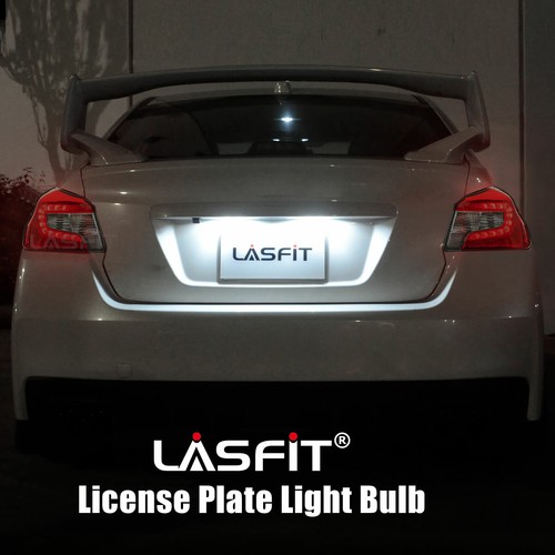 Lasfit T10 LED License Plate Light Bulbs 6000K Bright White 168 2825 194 Canbus
