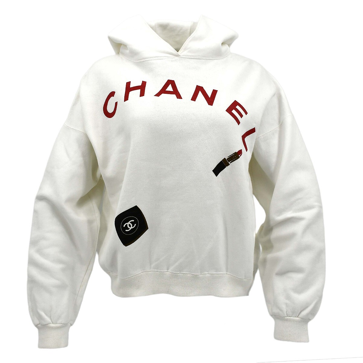 Chanel Hoodie Sweatshirt White 111088 | eBay