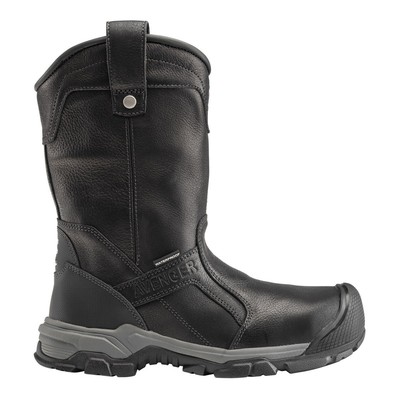 Pre-owned Avenger Men's 11" Ripsaw Alloy Toe Eh Pr Waterproof Wellington Work Boot Black -