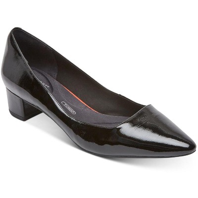Женские черные кожаные туфли Rockport Gracie на блочном каблуке шириной 6 см (C, D, W) BHFO 5719