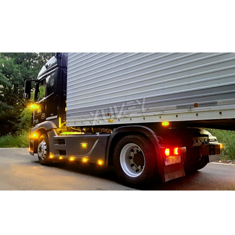X4 LED CLEARANCE LIGHTS SIDE MARKER LAMP AMBER TRAILER TRUCK CARAVAN 12 24 VOLT