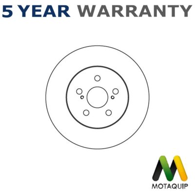 Motaquip Rear 1x Brake Disc Fits Toyota Avensis 1.6 1.8 2.0 D TD #1 4243105040