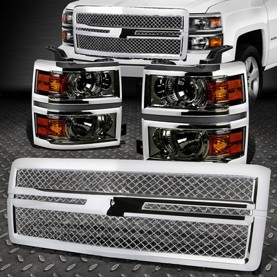 ФАРА ДЫМОВОГО ПРОЖЕКТОРА + ЯНТАРНЫЙ СИГНАЛ + РЕШЕТКА ИЗ АБС-ПЛАСТИКА В ВИДЕ СЕТКИ ДЛЯ 14-15 SILVERADO