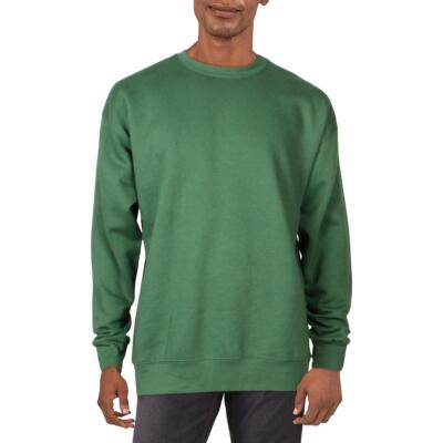 

Хлопковая мужская зеленая удобная толстовка с круглым вырезом и круглым вырезом  BHFO 1775, Зеленый