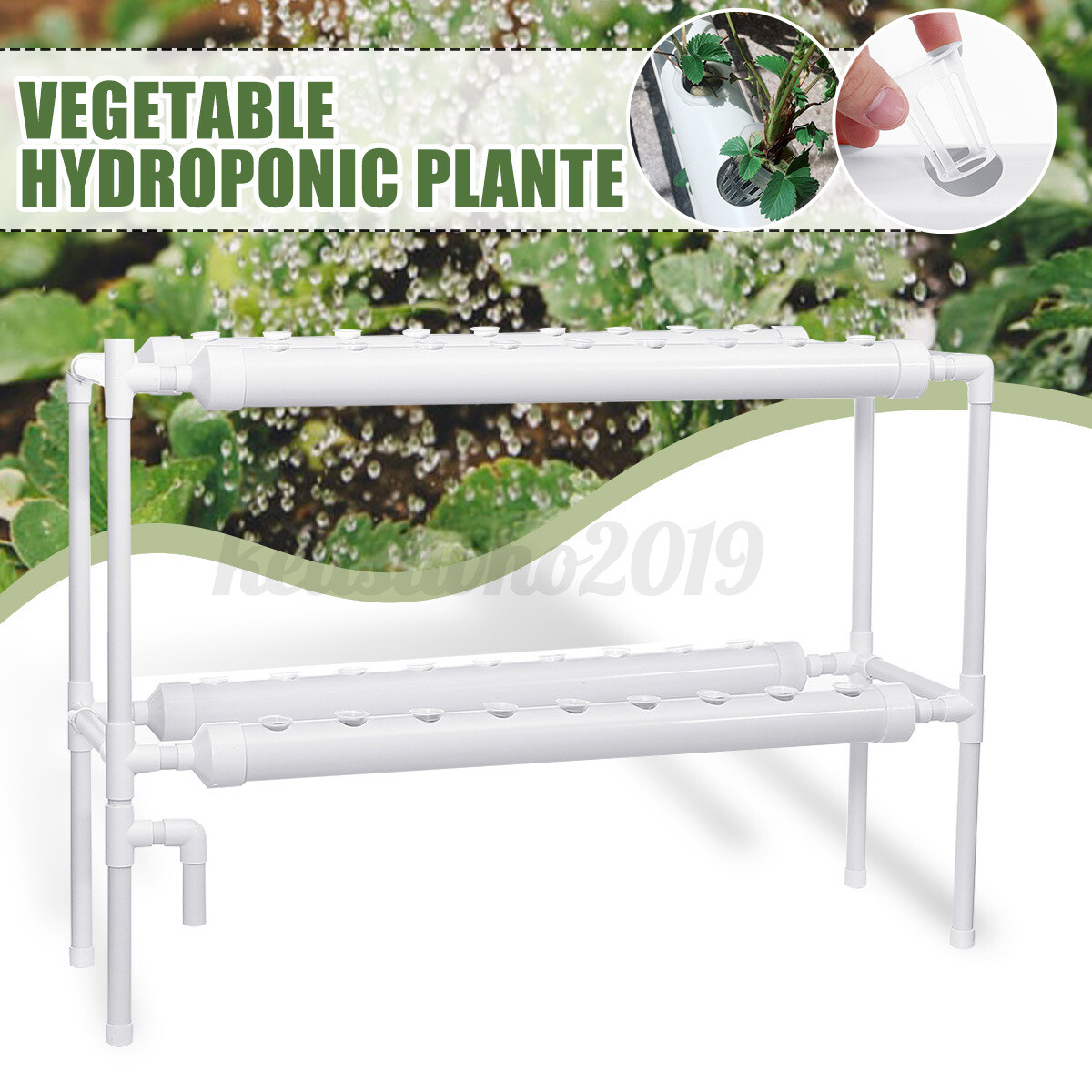 Hydroponik Wachsene 36 Standort 4 Rohre 2 lagiger Gartenpflanzen Werkzeugständer