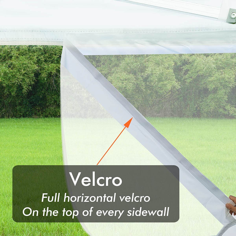 Mesh Sidewalls for 10' X 10' Pop-Up Tent Canopy, Mosquito Netting for Patio Gaze