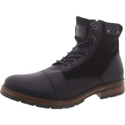 Мужские ботинки Steve Madden с кожаным поясом на щиколотке и шнуровке BHFO 4774