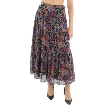 

Женская черная многоярусная дневная юбка-миди Lauren Ralph Lauren  BHFO 3288, Черный