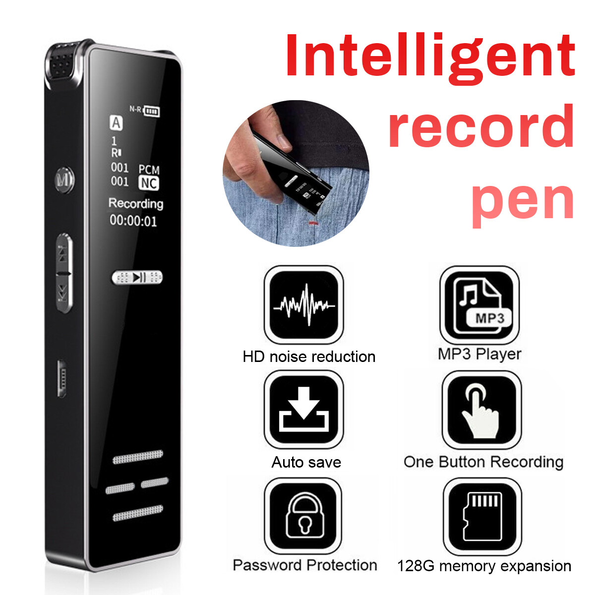 Voice Listening Device 128gb Bug Recording New Us