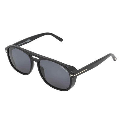 Pre-owned Tom Ford Rosco Smoke Pilot Men's Sunglasses Ft1022 01a 58 Ft1022 01a 58 In Gray