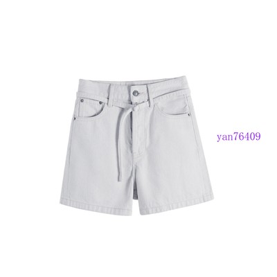 Acne Studios Womens Summer New Denim Shorts Loose Lace-up Shorts