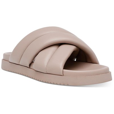 Steve Madden Womens Motte Taupe Slide Sandals Shoes 9 Medium (B,M) BHFO 7089