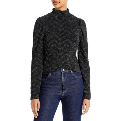 Женский черный пуловер с металлическим принтом Karl Lagerfeld Paris, верхняя рубашка L BHFO 9729