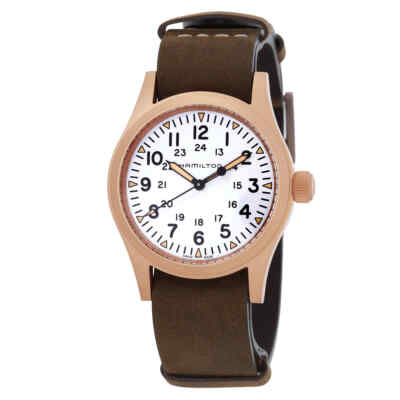 Pre-owned Hamilton Khaki Field Automatic White Dial Men's Watch H69459510