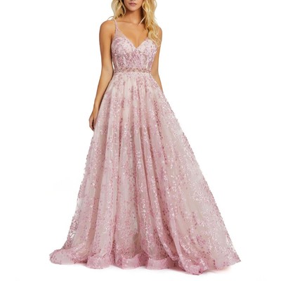 

Женское вечернее платье Mac Duggal с цветочным принтом и блестками BHFO 1189, Rose floral