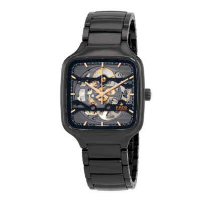 Pre-owned Rado True Square Automatic Skeleton Dial Unisex Watch R27124162