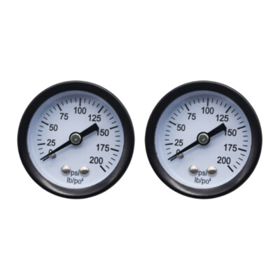 2 pcs Air Compressor Pressure Gauges fit Devilbiss RAC350E20AD