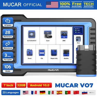 MUCAR VO7 Full System Diagnostic Scanner Bidirectional Tool Auto K`y Programming