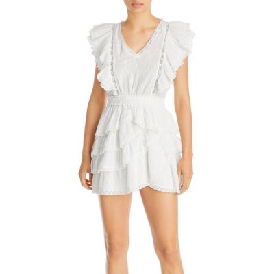 

LoveShackFancy Женское многоуровневое мини-платье Corelli цвета слоновой кости  BHFO 9251, True white