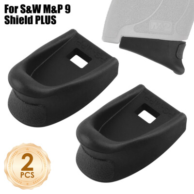 2PCS For S&W M&P 9 Shield PLUS 9mm Grip Extension Mag Ext PG-MPPL Black - NEW