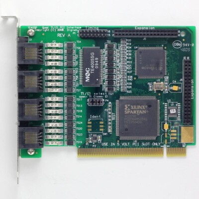 TE405  PCI 2.2 card 4 port PRI E1 T1 card Asterisk Elastix PCIe  FreePBX 10
