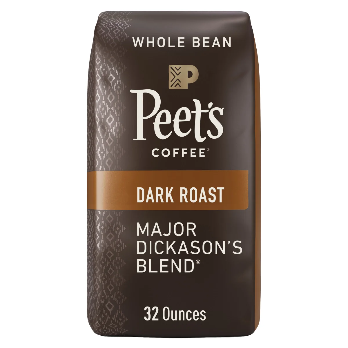 2 Packs - 2lb Peet's Coffee Dark Roast Whole Bean. Major Dickason’s Blend