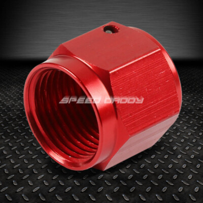 ФИТИНГ ИЗ КРАСНОГО АНОДИРОВАННОГО АЛЮМИНИЯ 8-AN AN8 1/2 С АДАПТИРУЕМЫМ ГНЕЗДОВЫМ КОЛПАЧКОМ/ЗАГЛУШКОЙ/ГАЙКОЙ
